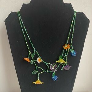 Beaded flower necklace